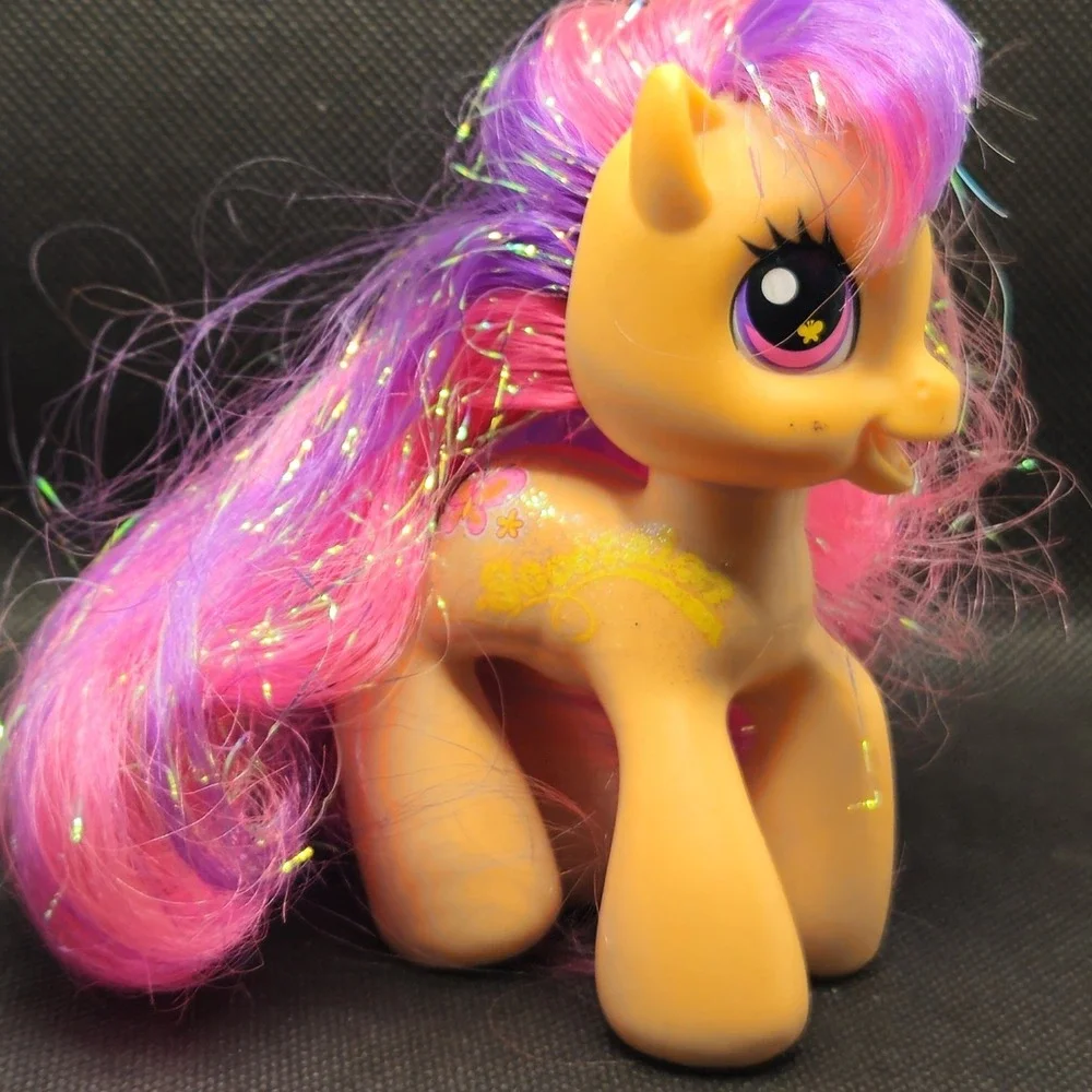 My Little Pony G3.5 Scootaloo Orange Pink Purple Butterfly Big Eyes Hasbro 2008